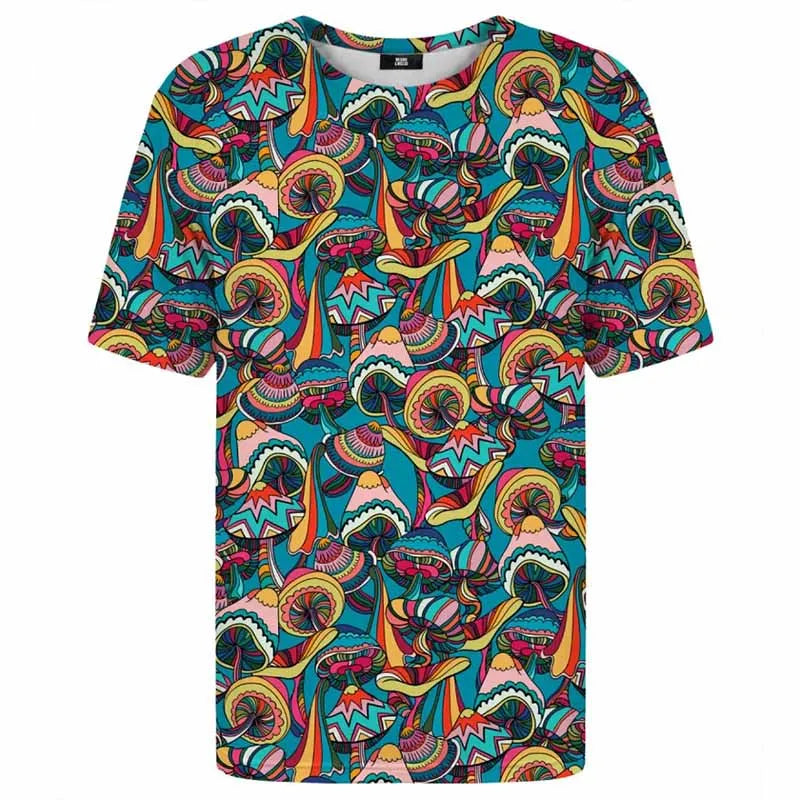 Psychedelic Plant Pattern Tee